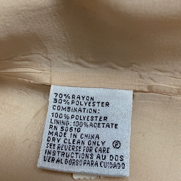 Vintage Kasper A.S.L. Women’s Butter Yellow 2 Piece Suit Skirt Set Size 6 - Picture 6 of 8